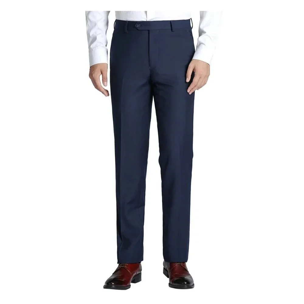 Renoir Navy Slim Fit Flat Front‎ Suit Separate Pants Size Slim 38/32